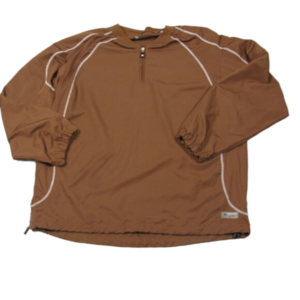 Boombah Men's Brown Partial Zip Windbreaker Size XXL